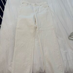 Madewell White 90s Straight Cropped Jeans